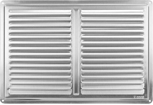 Ventilation grille 300 × 200 mm in stainless steel
