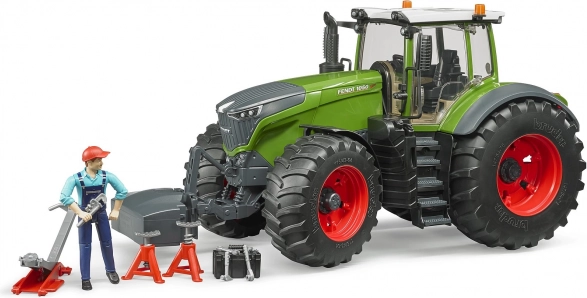 Bruder trattore Fendt 1050 Vario con meccanico e attrezzi da officina 1:16
