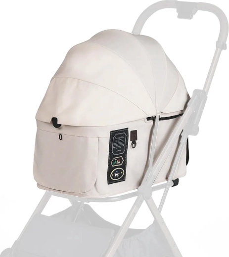 FIKAGO Verdeck und Bezug für den Kinderwagen FTG2 Creamy Cloud