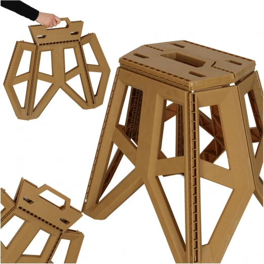 Folding camping stool 40 cm – beige