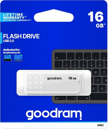 Chiavetta USB Goodram 16GB UME2 bianca