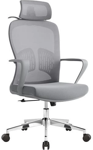 Sedia da ufficio ergonomica Baby Mix con poggiatesta e supporto lombare nera
