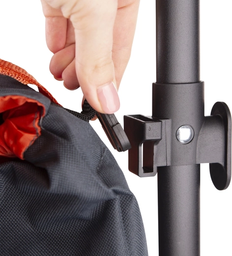Borsa capiente con fissaggio pratico