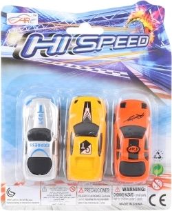 Set of 3 Plastic Toy Cars