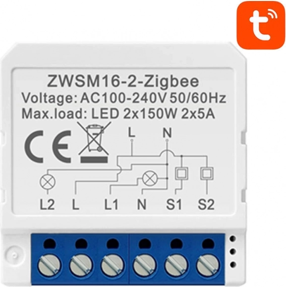Modulo di commutazione intelligente ZigBee Avatto TUYA – A due canali