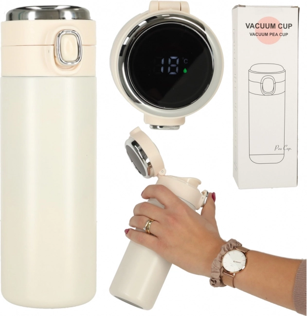 Thermo Mug with Spout LED 420 ml Beige