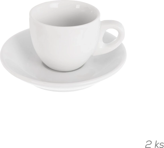 Tasse à espresso en porcelaine avec soucoupe Mona, 2 pcs, 100 ml