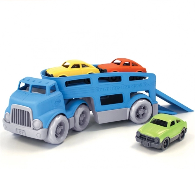 camion porte-voitures Green Toys – transporteur à deux niveaux en plastique recyclé