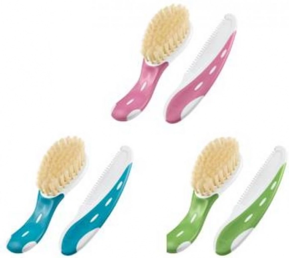NUK Brush and Comb Set for Hair pink