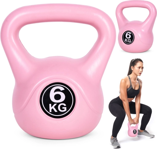 Kettlebell 6 kg pink ModernHome – dumbbell for functional training and strength