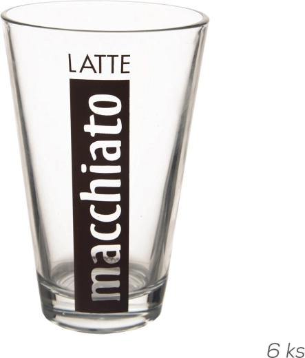Latte macchiato-glazen 300 ml, 6 stuks