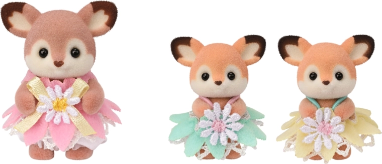 Soft figures with detailed outfits