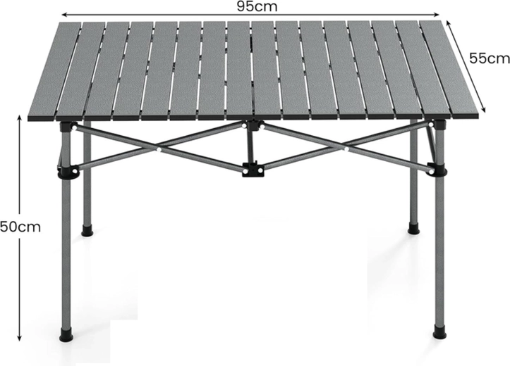 Opvouwbare campingtafel voor wandelen/toerisme met draagtas 95 × 55 × 50 cm