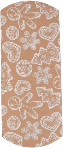 Scatolina regalo natalizia in carta kraft marrone 20 × 10 cm