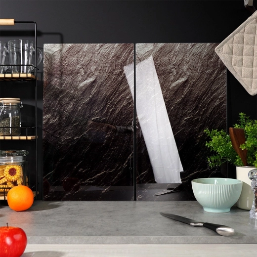 Hærdet glas med stenlook