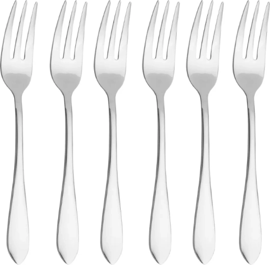 Mona set da 6 forchettine da dessert per pasticcini lucidate Flok
