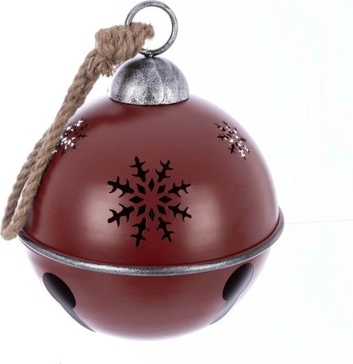 Bel in de vorm van een sneeuwvlok – rood