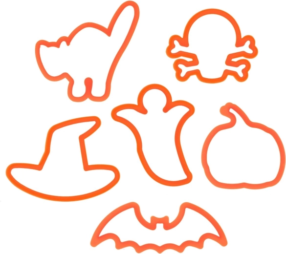 Halloween-udstikkere i plast – sæt med 6 stk.