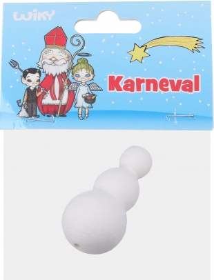 Christmas ornament Wiky snowman made of cotton wool