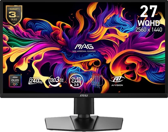Moniteur gaming MSI MAG 272QP QD-OLED 26,5" 240 Hz (noir)
