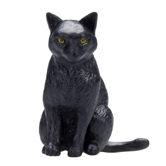 Mojo gatto nero seduto – figurina