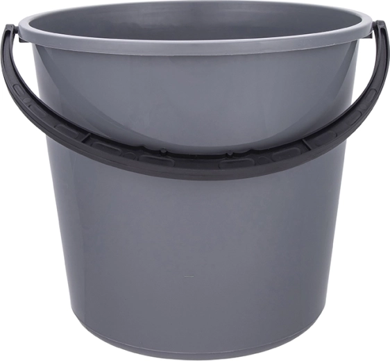 Secchio di plastica con manico in plastica 5 l grigio