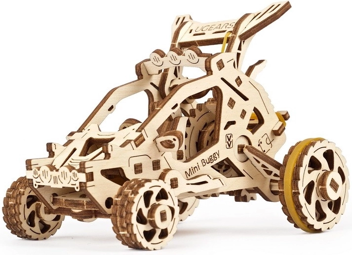 Wooden mechanical 3D puzzle mini buggy UGEARS, 80 pieces