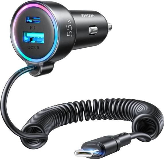 Car Charger Joyroom 3 in 1 Black