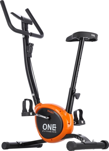 Mechanical exercise bike ONE FITNESS RW3011 black–orange