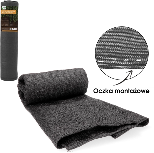 Privacy fence mesh anthracite 1.5 × 10 m 135 g/m² 90%