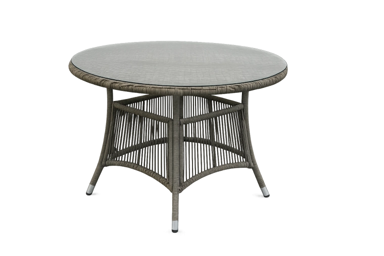 Table ronde avec verre trempé