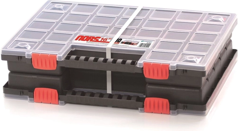 NORS DUO Plastic Organizer with 64 Adjustable Compartments