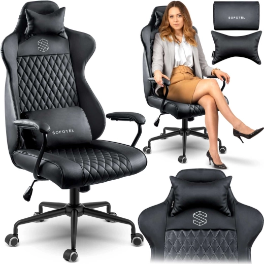 Fauteuil de bureau noir Sofotel Werona