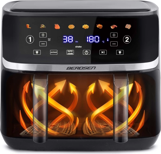 Powerful hot air circulation and 8 programs