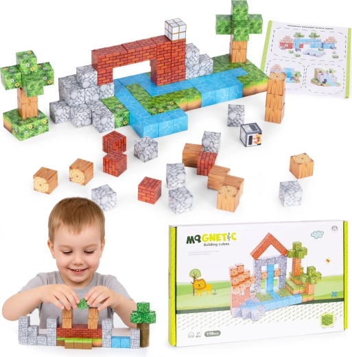 Blocchi da costruzione magnetici per bambini 119 pezzi