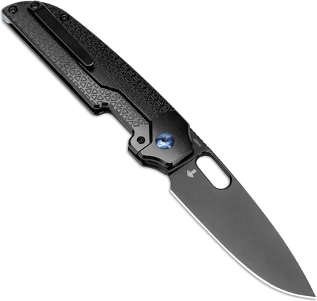 Premium S35VN blade with black titanium finish