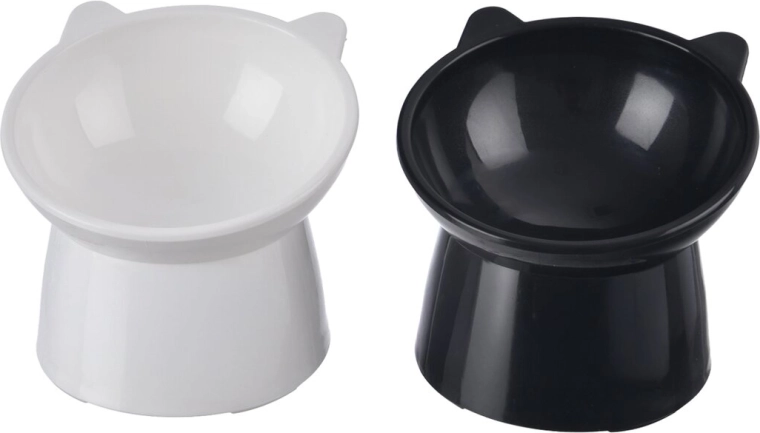 Ciotola in plastica per gatti 12 × 12 × 14 cm (2 varianti di colore)