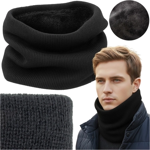 Men's black neck warmer TRIZAND