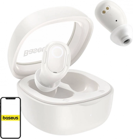 Baseus Bowie WM02 TWS Wireless Earbuds with Bluetooth 5.3 – White