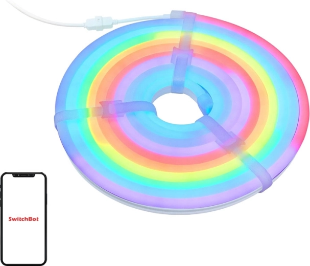 SwitchBot striscia LED smart neon RGBIC (neon rope light) 5 m (Matter)