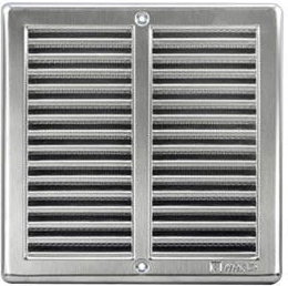 Ventilation grille with mesh 250 × 250 mm stainless steel