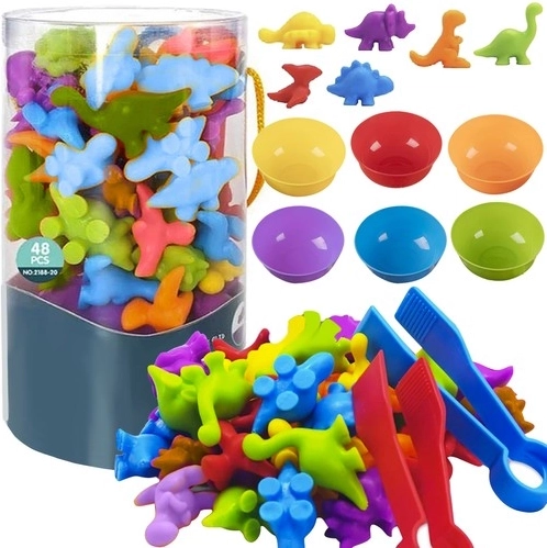 Montessori Educational Game for Learning to Count – Dinosaurs