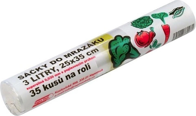 Sacchetti per congelatore con striscia per scrivere 3 l, extra resistenti (35 pz)