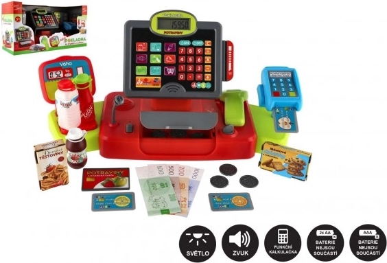 Cassa elettronica per bambini con luci e suoni, accessori inclusi