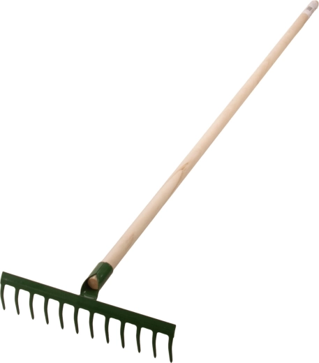 PROFI steel rake, 12 tines, with 140 cm handle