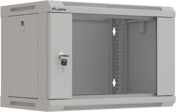 Armoire rack d’installation Lanberg 6U 540x350 grise avec porte vitrée