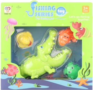 Kids’ bath toy with crocodile and animals