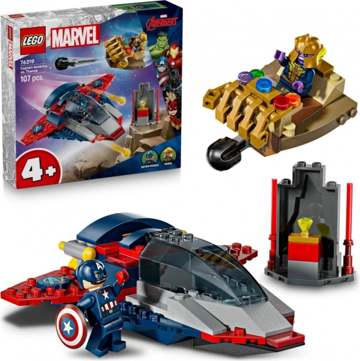 LEGO Marvel Captain America vs Thanos building kit for kids 4+