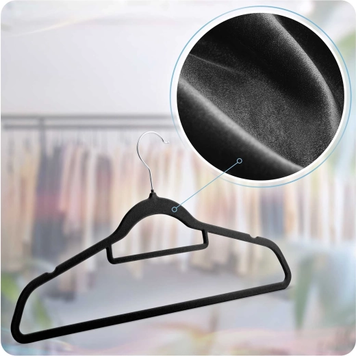 Non-slip velvet surface