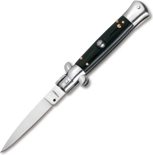 Magnum Sicilian Needle Dark Wood coltello automatico 8,2 cm, satinato, legno Pakka